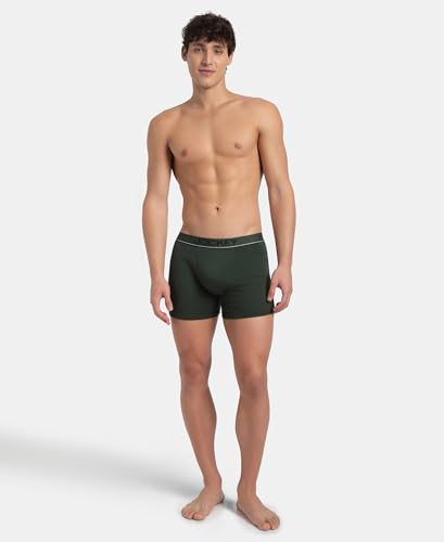 Image of Jockey 8009 Men Super Combed Cotton Rib Solid Boxer Brief with Ultrasoft and Durable Waistband