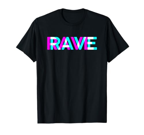 EDM Raver Musik DJ RAVE Raver DJ Festival Bass Techno Trance Goa T-Shirt...