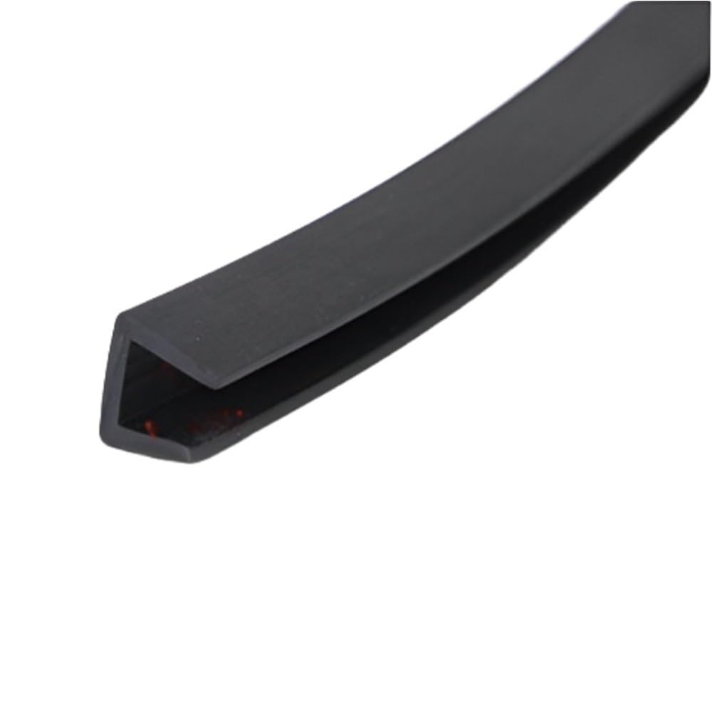 Loacea One Color U-Shaped Seal Strip Rubber Edge Trim Strip Black U Section Edging Sealing, Shield Enclosure Protector 1Pc(12Mm*12Mm*8Mm*5Meters)