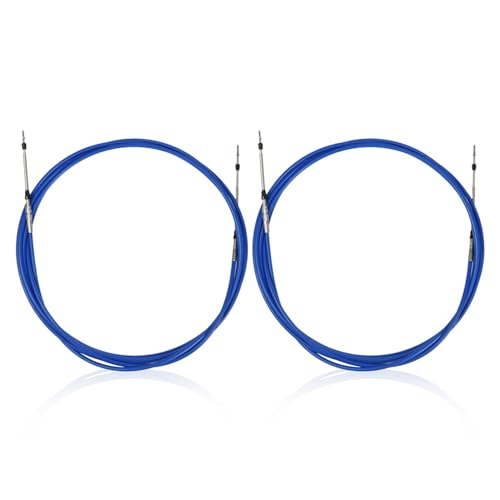 Câble de commande 33C bleu pour moteur hors-bord marin de 6 mètres | Lot de 2