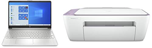 Image of HP 15 10th Gen Intel Core i5 Processor 15.6-inch FHD Laptop (8GB /1TB HDD /Win 10 Home /MS Office /Finger Print Reader /Natural Silver), 15s du1034TU and HP 2331 All-in-One Inkjet Printer