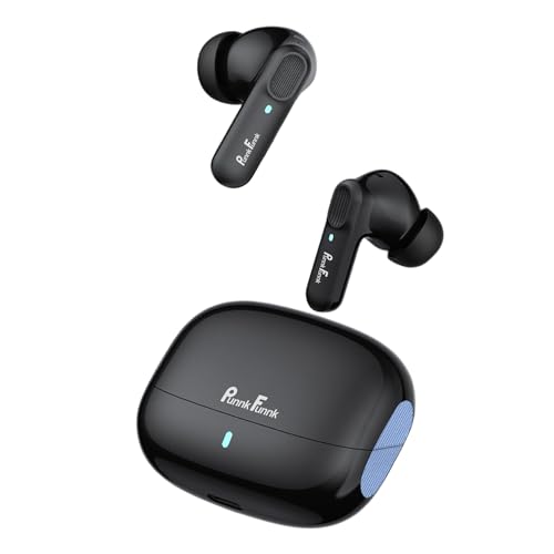 Image of PunnkFunnk BeatXtra Pro | Bluetooth 5.3 Wireless Earbuds | 40H Playtime | 32dB ANC & Quad ENC Mics | 13mm Drivers | 4D Panoramic Audio | Game /Music Mode | IPX5(Black)
