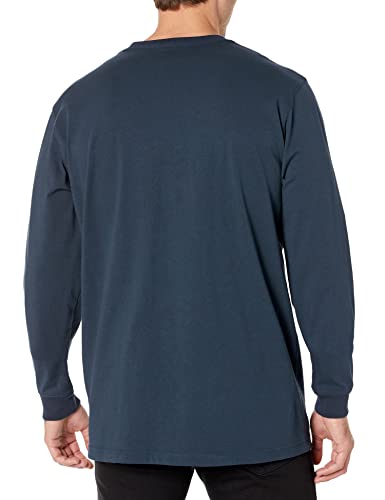Carhartt Men's Loose Fit Heavyweight Long-Sleeve Pocket T-Shirt, Navy, Tll-L #TOP1