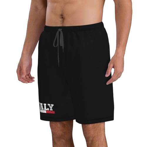 Italy Flag Italian Boardshorts Summer Beach Workout Shorts Drawstring Swim Pants Quick Dry Swim Shorts for Mens3