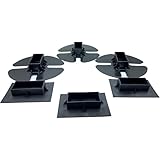 Mr. Shrinkwrap 6-Pack of 3 End Caps and 3 Bottom Caps for Shrink Wrap Installation Support Poles