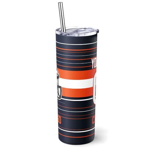 Image of Chicago Tumbler 20oz Travel Mug Custom Name and Number Gifts
