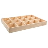 NIYANGLE 15 Fächer Schmuckaufbewahrungsbox mit Stapelbarem Tablett und Abnehmbaren Fächern Organizer für Ohrringe Armbänder und Charme Praktische Aufbewahrung für Bastelperlen