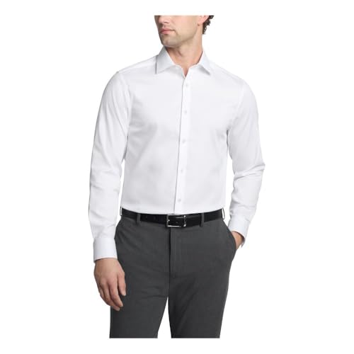 Calvin Klein Men's Dress Shirt Non Iron Stretch Slim Fit Solid