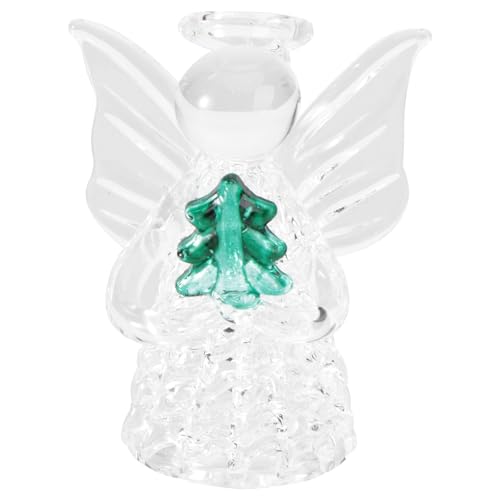 HOMSFOU Transparentes Glasornament mit Glatter Oberfläche zur Dekorativen Wirkung für Schlafzimmer und Garten als Elegante Hängende Deko mit Betendem Engelsmotiv