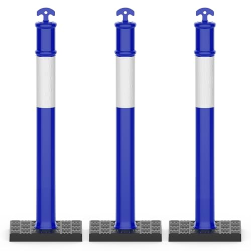 RoadHero 45 Inch Traffic Delineator Post 3 Pack