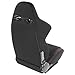 DNA MOTORING 2PCS Racing Bucket Seats with Adjustable Backrest, Single Adjuster and Rail, Compatible with 4 Point Harness, Woven Fabric, Black/Red, RS-JBR-005-BK-RD