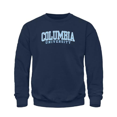 Barnesmith Columbia University, Lions, Adult Unisex Crewneck Sweatshirt, Classic, Navy, Medium