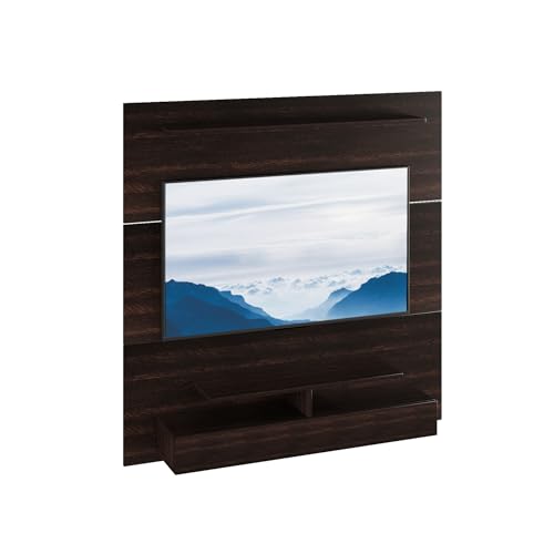 Reagon Engineering Wood Wall Mount TV Entertainment Unit Set Top Box Stand/TV Cabinet with Shelves for Books & Décor Display Unit, Living Room Upto 55 Inches (Wenge)