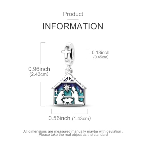 Image of 925 Sterling Silver Charms,Hypoallergenic Beads,Compatible with Pandora Bracelets and Necklaces,Women Holiday Gift Pendants
