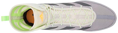 adidas Unisex Hog 3 Boxing Shoe, White/Grey/Signal Green, 7 US Men - Thumbnail 5