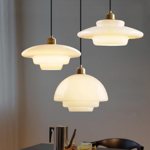Lámpara colgante de cristal moderna E27 industrial: iluminación para mesita de noche y techo