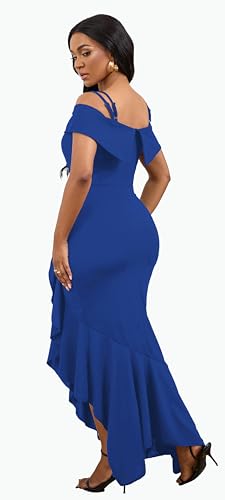 Image of FairyLove Women's One Shoulder Sleeveless Formal Ruched Bodycon Fashion Dress Belted Cocktail Dresses