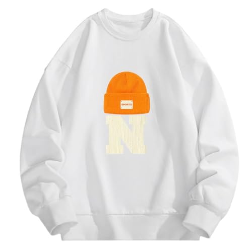 Sweat-shirt homme col rond gris foncé grande taille 3XL pour un look casual au quotidien
