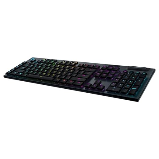 Logitech G915 LIGHTSPEED kabellose mechanische Gaming-Tastatur, Taktiler GL-Tasten-Switch mit flachem Profil, LIGHTSYNC RGB, Ultraschlankes, 30+ Stunden Akkulaufzeit, Deutsches QWERTZ-Layout - Carbon
