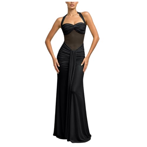 Robe longue en cuir patchwork au design chic et finitions soignées
