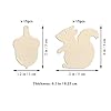 30pcs Mini Squirrel Acorn Wood DIY Crafts Cutouts 2" Wooden Squirrel Acorn Shaped Hanging Ornaments with Jute Twines Wood Tags for DIY Projects Baby Shower Birthday Thanksgiving Party Decorations #1