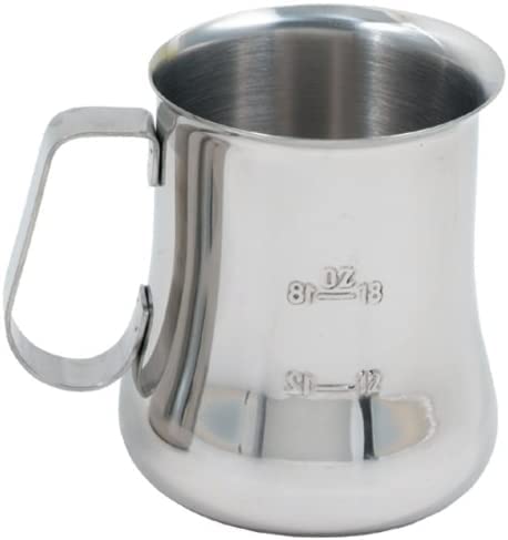 Rattleware Graduated Bell Pitcher For Home, Cafe, Restaurant, Hotel, Office, Or Commercial Use - Steaming And Frothing Pitcher Trusted By Most Barista - Made Of Stainless Steel Material (25 Oz)