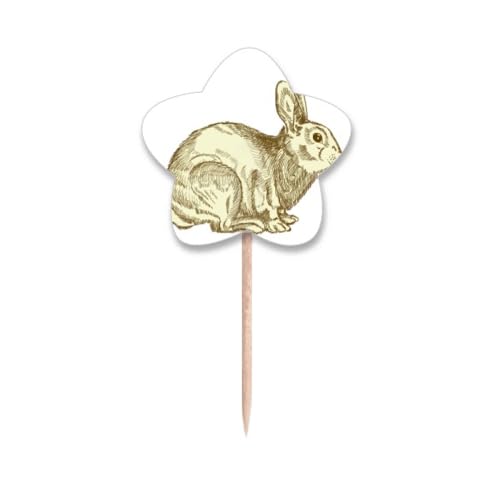 Cure-dents lapin de Pâques en bois robuste pour dégustation propre - 2