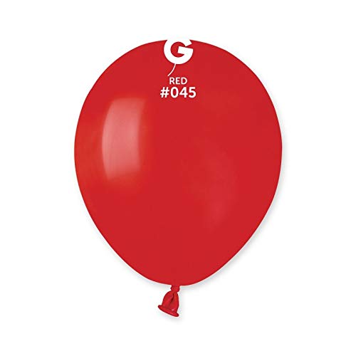 GemarRound Latex Balloon, 5 Inch Size, Red