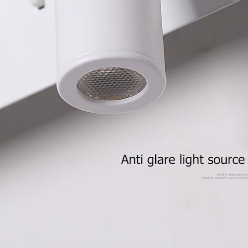 SANGPAO Applique murale moderne de luxe à LED à intensité variable pour chambre à coucher, lampe de lecture murale, faisceau rotatif, interrupteur, spot lumineux, lampe murale blanche câblée, applique – vue 6
