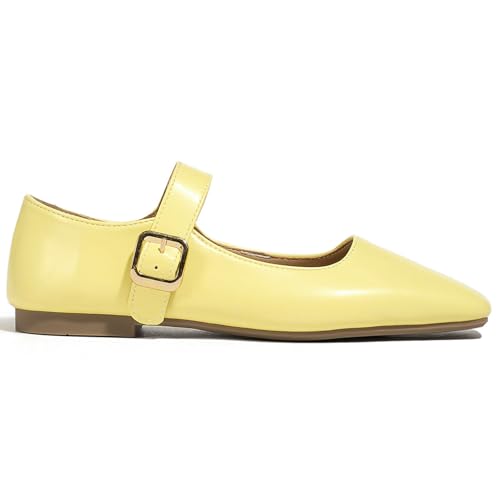 LUXMAX Mesh Mary Jane Flats for Women Leopard Square Toe Flats Low Heel Ballet Shoes Comfortable Dress Ballerina Shoes2