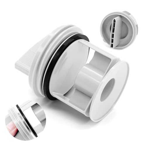 2 Stück Waschmaschine Flusensieb Universelles Zubehör, Flusensieb Ersatz Filtersieb Ersatzteile für Waschmaschine Waschtrockner Kompatibel mit-Bosch-Siemens-Constructa-Neff (Weiß)