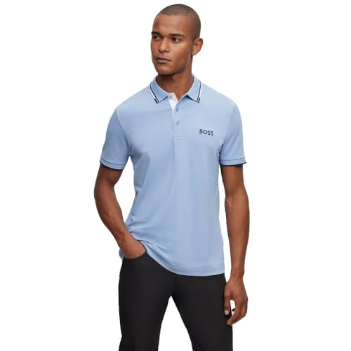 Image of BOSS Men's Paddy Pro Polo, Open Blue, M, Open Blue, M