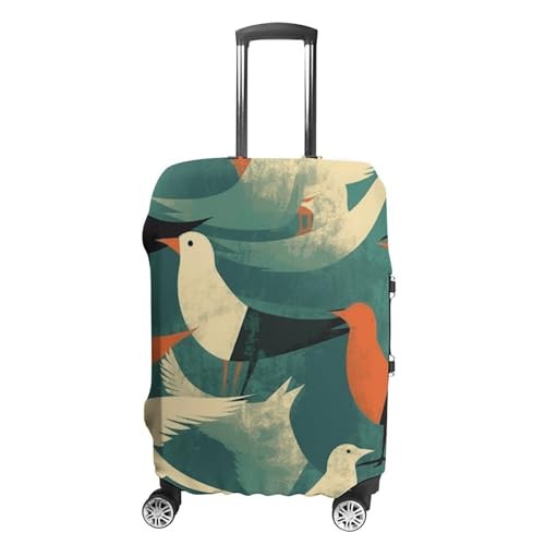 Flock of Birds Travel Luggage Cover Anti-scratch Suitcase Cover Elastic Suitcase Protective Cover Fits 19-32 Inch Luggage L