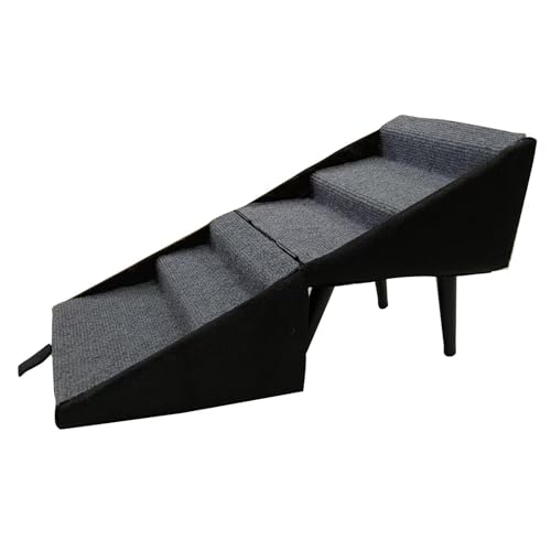 Escalera de madera para mascotas con acabados elegantes para hogar 2