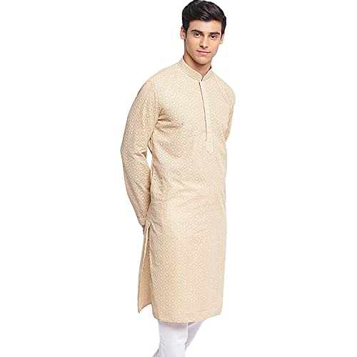 Image of Sanwara Men's Cotton Relaxed Kurta