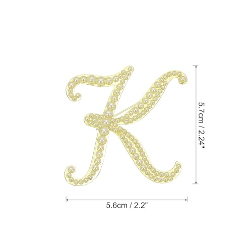 Image of PATIKIL Letter Brooch Pins, Pearl Initial Alphabet Letter Lapel Badges Pin for Women Men Girl Wife Suits Clothes Dress Bouquet Coat Hat Bag Craft Party