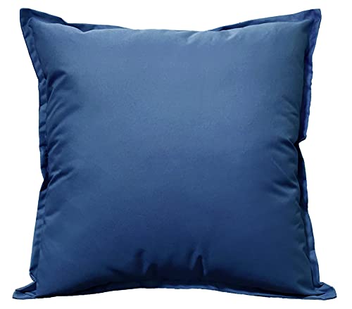 Olivia Rocco Coussin d'extérieur imperméable pour jardin - Coussin garni carré décoratif - 43 x 43 cm - Bleu Cover