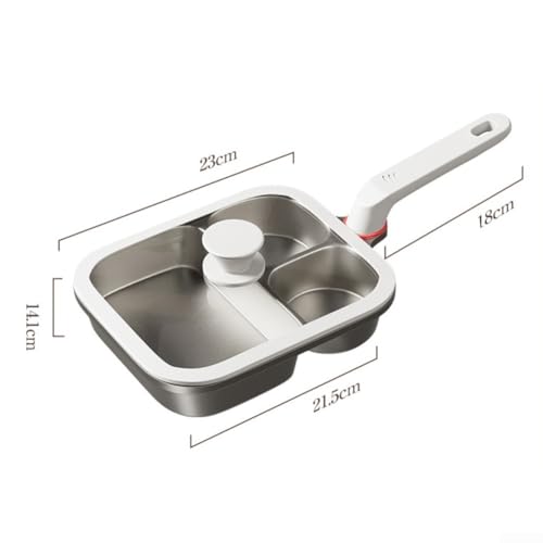 Poêle antiadhésive Zoegneer à compartiments pour simplifier la préparation des repas du matin - 3