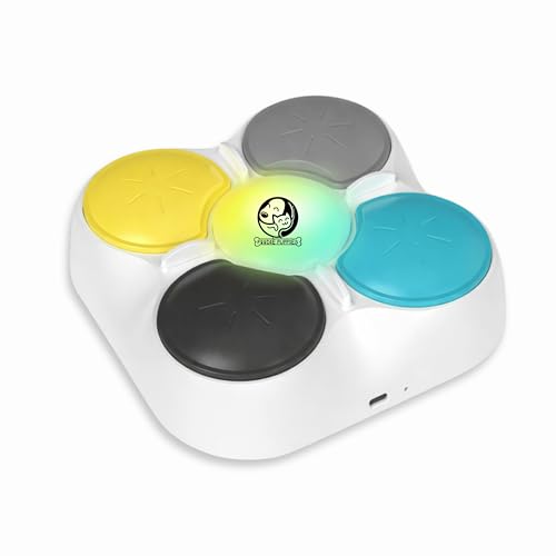 Image of Foodie Puppies Interactive Dog Talking Buttons for Training, 4-in-1 Recordable Voice Buttons, 30Sec Playback | Pet Communication Buzzer for Dogs & Cats | USB Type-C & Battery Powered [Without Battery]