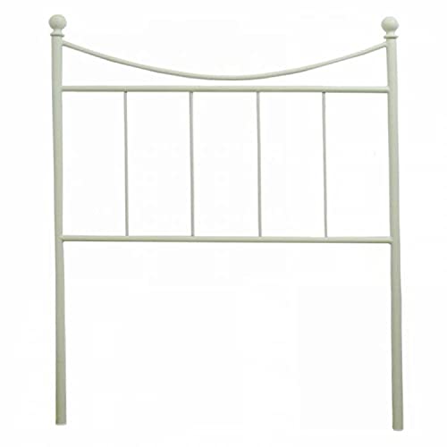 Cabecero de forja Modelo Belcázar Hecho a Mano en Nuestros talleres Andaluces. Disponible en Varias Medidas y Colores. (para Cama de 105 cm, Blanco con Pátina Oro)