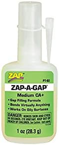 ZAP PT02 - Zap-A-Gap CA Plus Super Glue, Gap Filling, 28.3 g