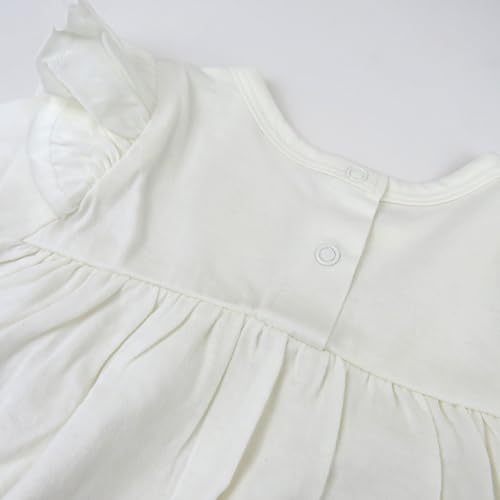 HonestBaby Long Sleeve Ruffle Shoulder Top with Bloomer Set 100% Organic Cotton for Baby Girls3