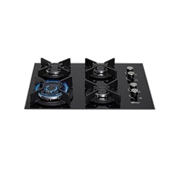 FISCHER COOKTOP À GÁS 4 BOCAS TRIPLA CHAMA INFINITY MESA VIDRO PRETO BIVOLT - 26297-57076