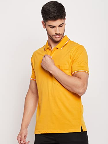 Image of UNIBERRY Men's Cotton Half Sleeves Solid Polo Neck T-shirt-MT4-BG 4XL