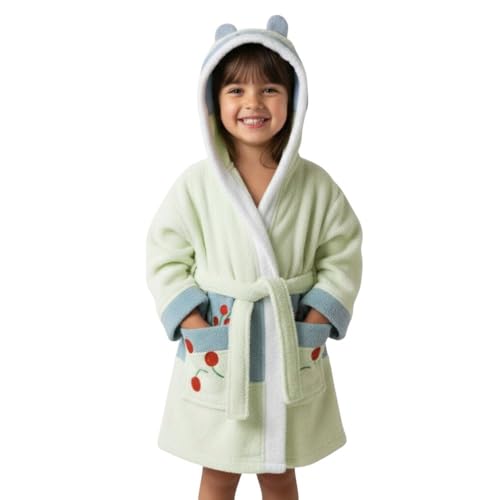 Top Towel - Albornoz Niño y Niña - 100% Algodón OEKO-TEX® - Rizo 450g/m² - para ducha y piscina, con Capucha, Bolsillo y Cinturón - Suave y absorbente