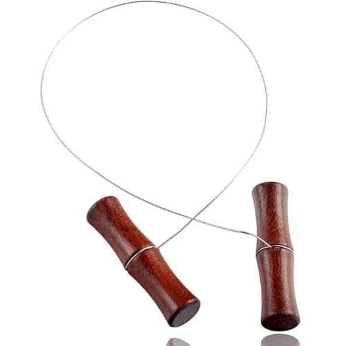 Fil à fromage, fil de coupe en acier inoxydable avec poignée en bois, fils coupe-fromage pour fromages, pâte, argile, poterie, céramique, sculptures d'art, outil...