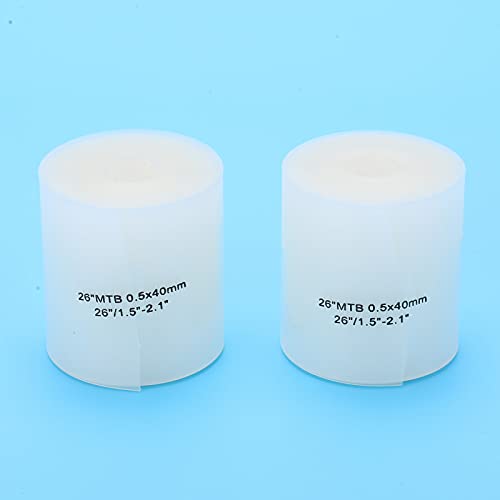 Forro para llanta de bicicleta, 2 unidades, forro blanco transparente antipinchazos, protector duradero para cámara interior, para bicicletas de montaña y de ruta (26 pulgadas) miniatura 2