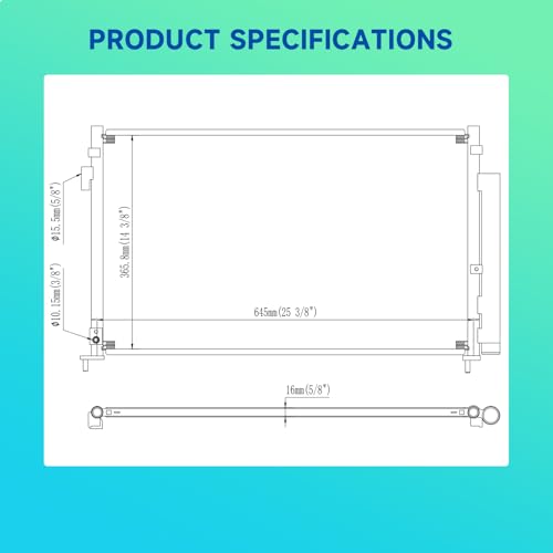 Besuto 3569 Air Conditioning 31.25Inch A/C Condenser Compatible with 2006-2011 Honda Civic 1.5L 1.6L 1.8L 2.0L L4,Replace# 80102SVAA01 80102SVAA13 by Besuto - Used condition - Image 4