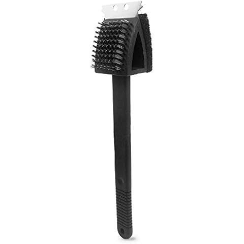 GENE Barbecue Grill Brush Stainless Steel BBQ Easy Clean Tool Universal 3 in 1 Premium Brush Cover