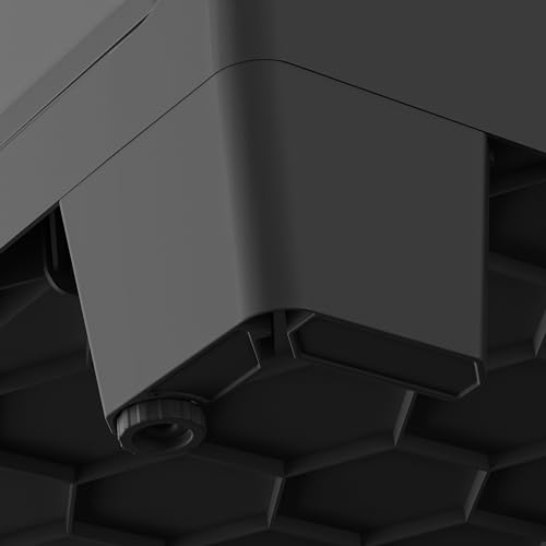 Keter Titan Kunststoffschrank, hoch, schwarz/grau, 80 x 44 x 182 cm, inkl. 4 Einlegeböden mit je 30kg Tragkraft, für drinnen und draußen, UV- und wasserbeständig, aus 70% recycelten Materialien